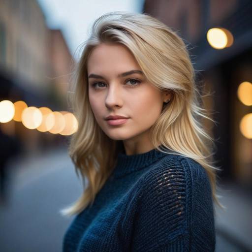 Young Blonde Woman in Urban Setting