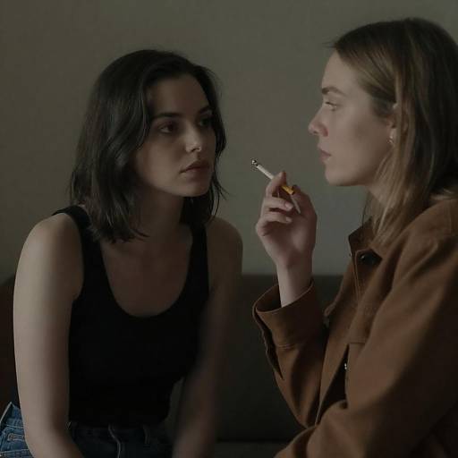 Dimly Lit Portrait of Two Women