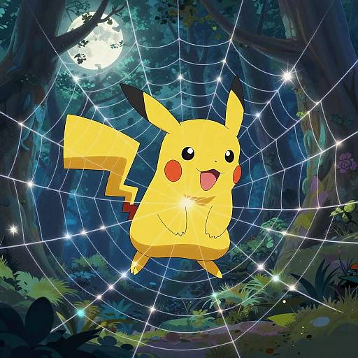 Mystical Forest Spider Web Pokemon