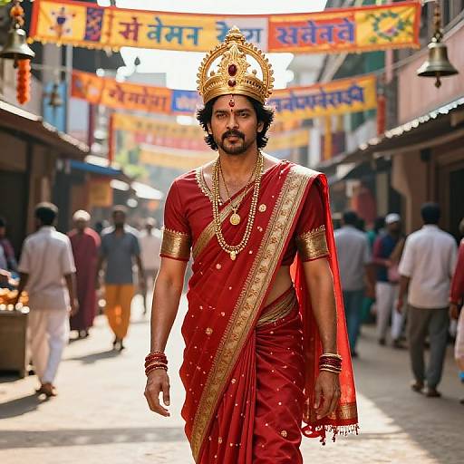 Rajinikanth in Traditional South Indian Saree