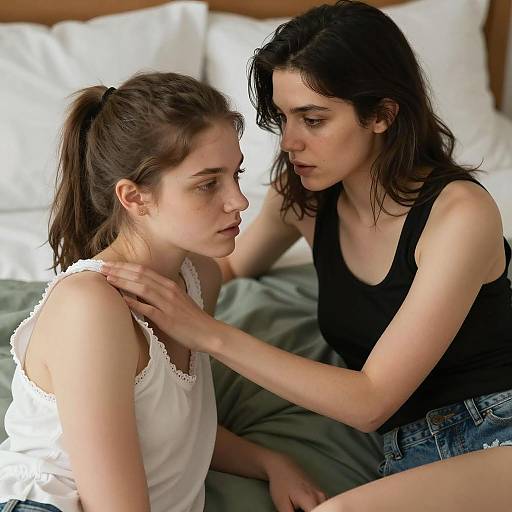 Intimate Moment Between Two Women