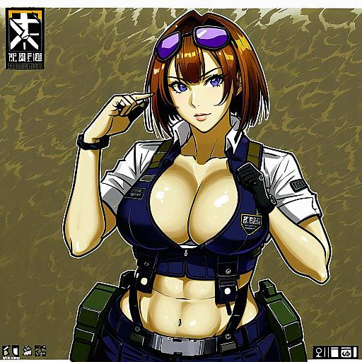 Illustration of Grizzly mkv (girls' frontline), girls' frontline in the style of Ama-tou