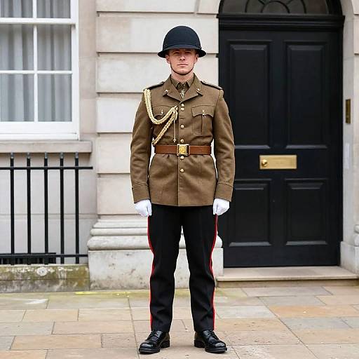 British Guard Standing in Uniform