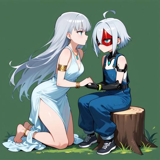 Enchanting Cyborg and Petite Woman Duo Enchanting Cyborg and Petite Woman Duo