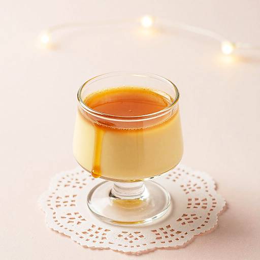 Elegant Purin Custard Pudding Display