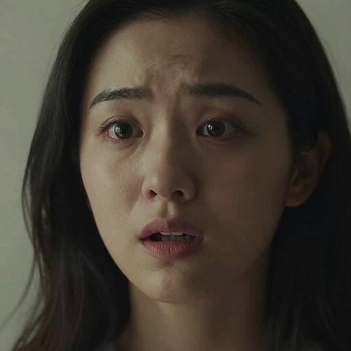 Emotional Close-Up Portrait of Woman