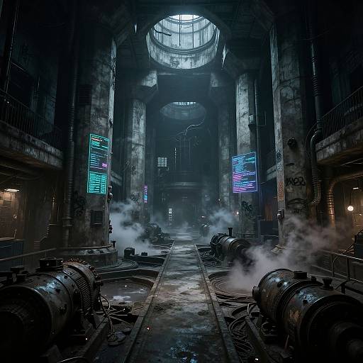 Dystopian Underground Cityscape