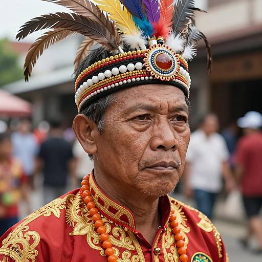 Older Filipino Man in Traditional Attire