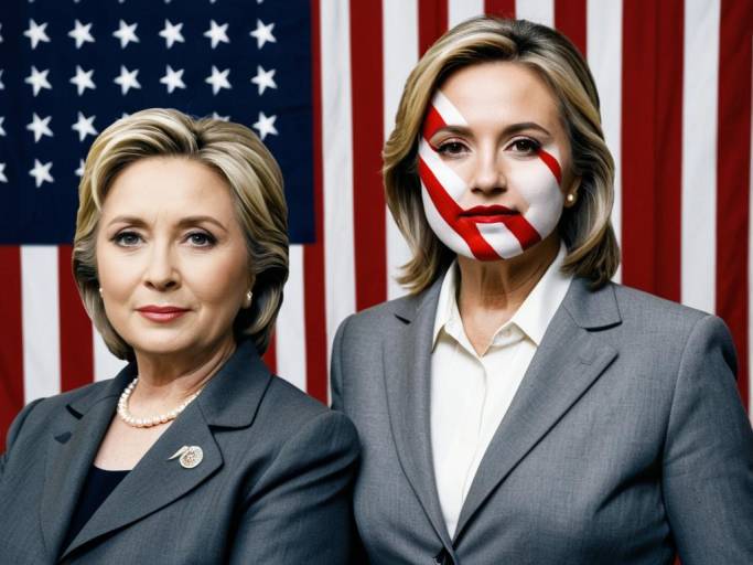 Hillary Clinton Face Swap in Gray Suit