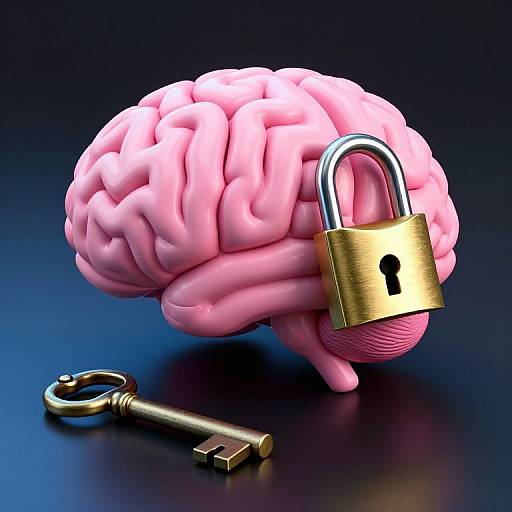 Caravaggio Style Pink Brain with Lock