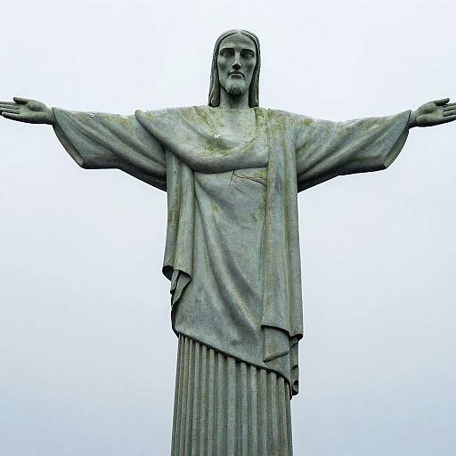 Weathered Cristo Redentor Close-Up