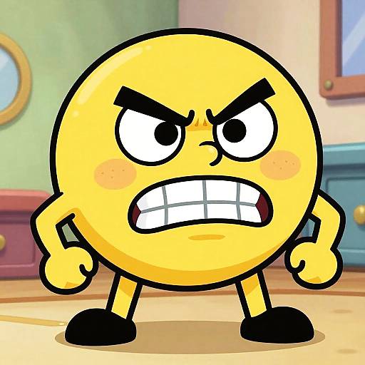Cartoon Character Showing Disgust