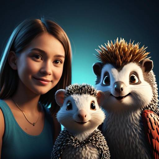 Charming Cartoon Trio in Translucent Style