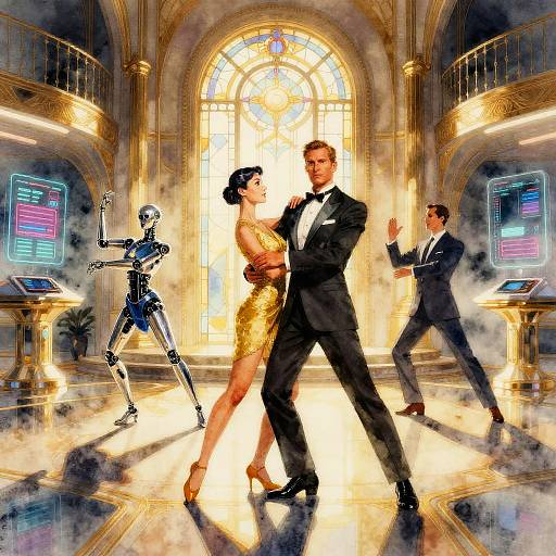 Futuristic Art-Deco Ballroom Dance