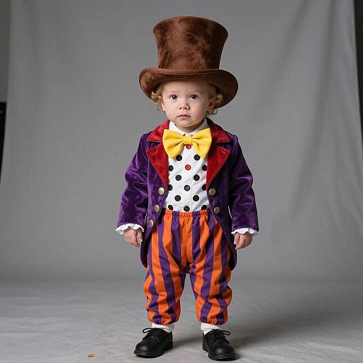 Toddler in Willy Wonka Costume