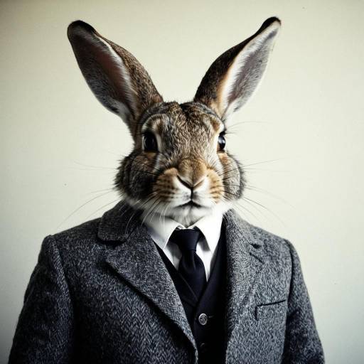 Anthropomorphic Rabbit in Morning Coat
