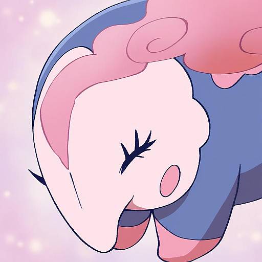 Illustration of Musharna, pokemon in the style of Minashirazu