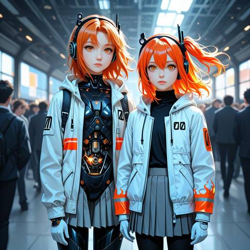 Futuristic Cowboys: Androids in Sunlit Chaos