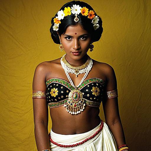 Traditional Onam Woman in Festive Attire