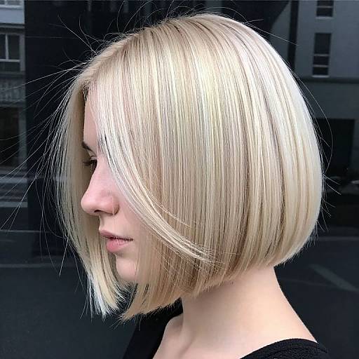 Futuristic Blonde Bob with Highlights