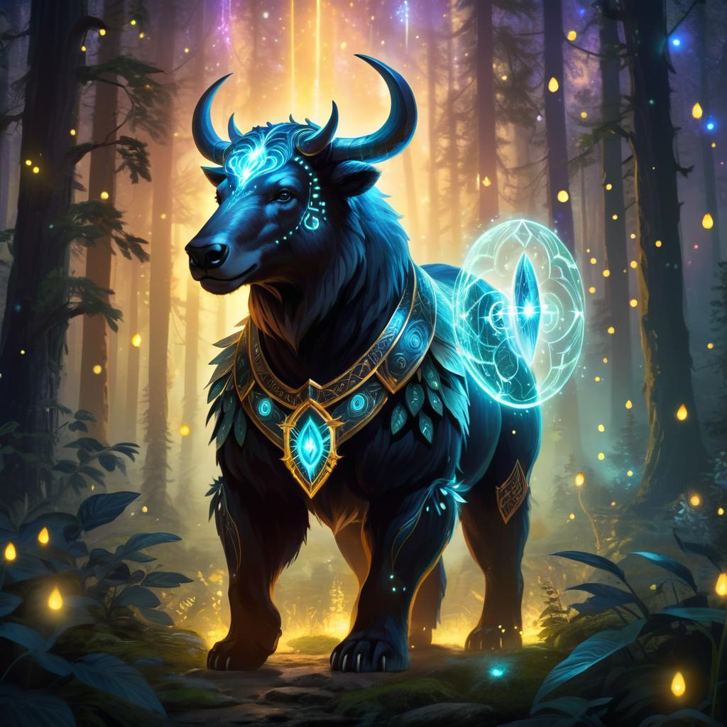 Mystical Centaur-Bear in Enchanted Forest