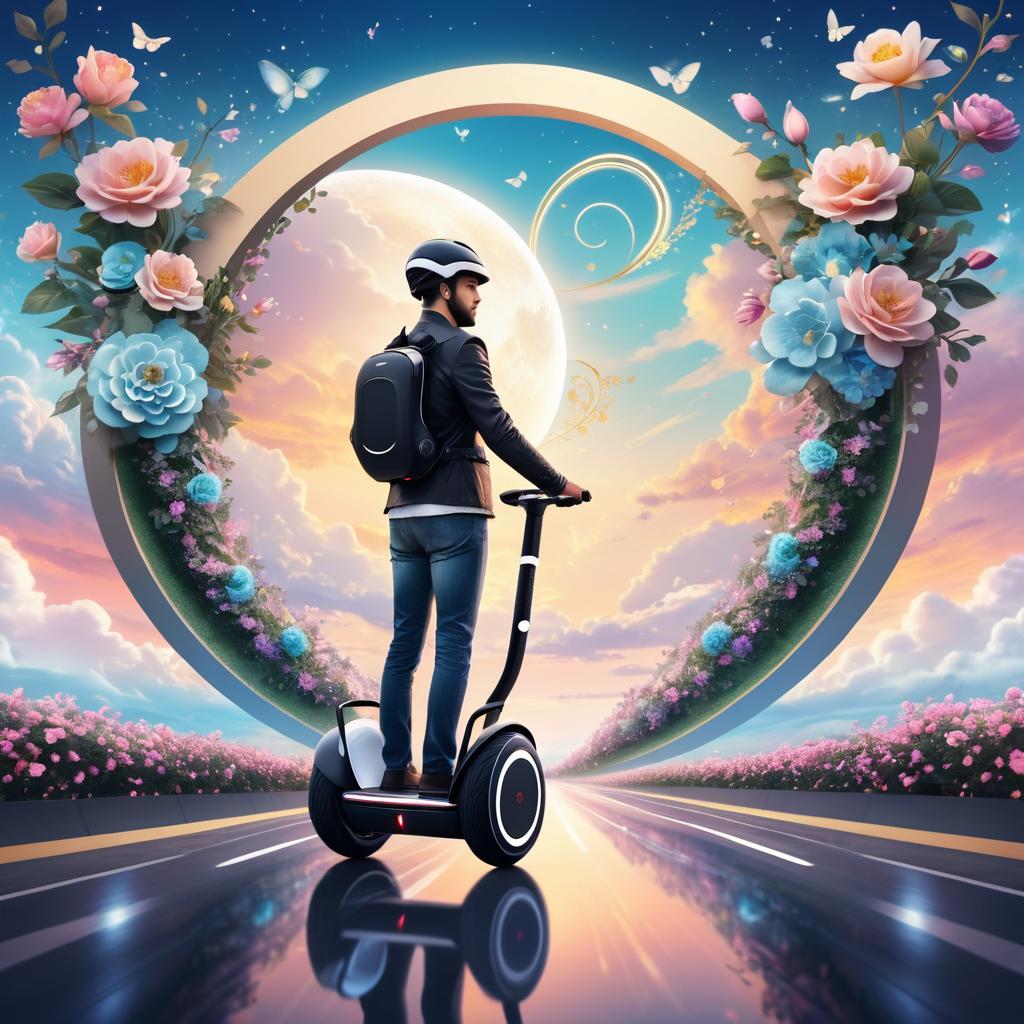 Innovative Segway on a Dreamy Highway