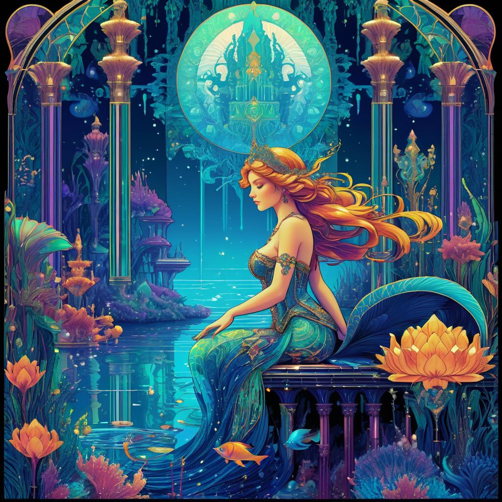 Underwater Kingdom Tarot Card Art