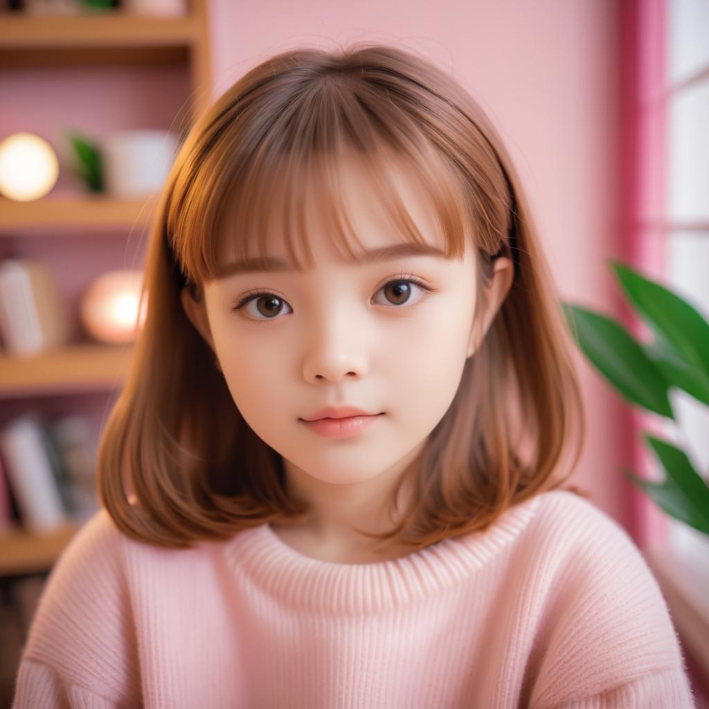 Cozy Indoor Portrait of a Lovely Girl