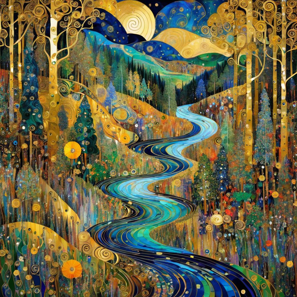 Gustav Klimt Inspired Enchanted Wilderness