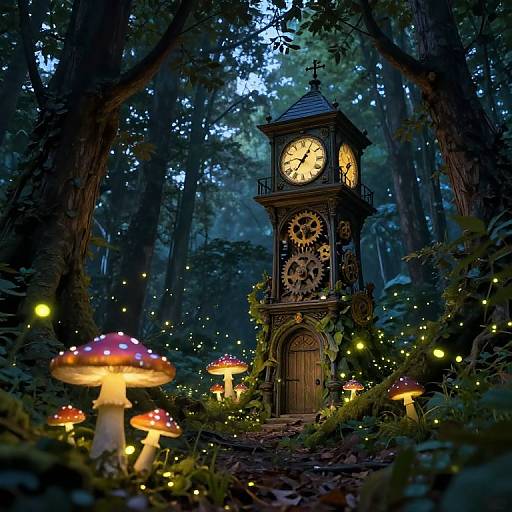 Enchanted Forest Clocktower Twilight