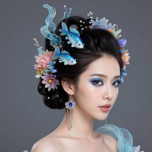 Opulent Underwater Fantasy Hairstyle