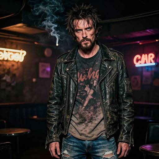 Grunge Rebel in Neon Underground