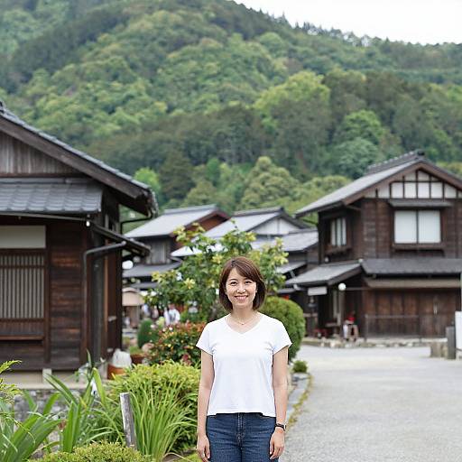 Smiling Woman at Hida Folk Village