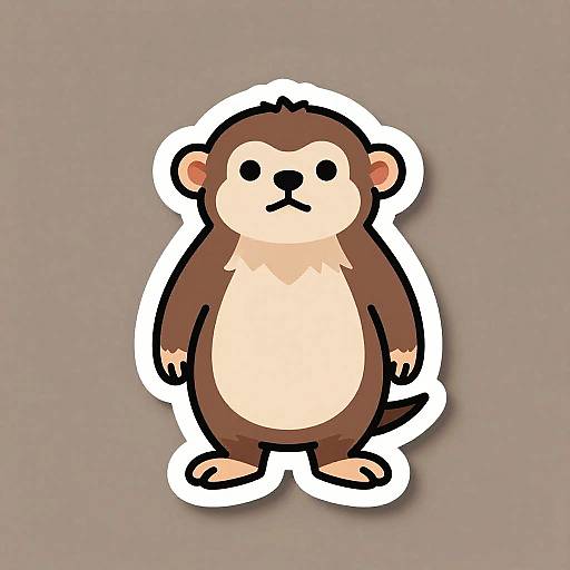 Cartoon Bashful Mole Sticker Vector