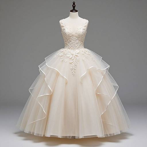 Elegant Princess Dress with Embroidery