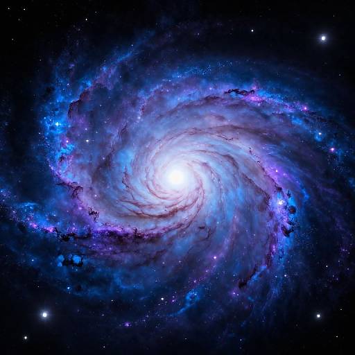 Radiant Spiral Galaxy in Space