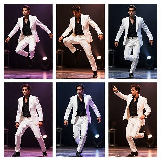 Dynamic Dance Performance in Colorful Lighting