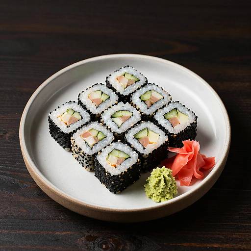 Top-Down Ceramic Sushi Plate