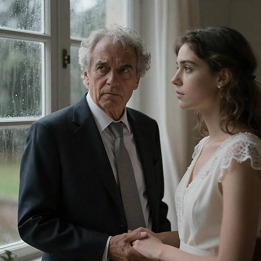 Intimate Moment by the Rainy Window