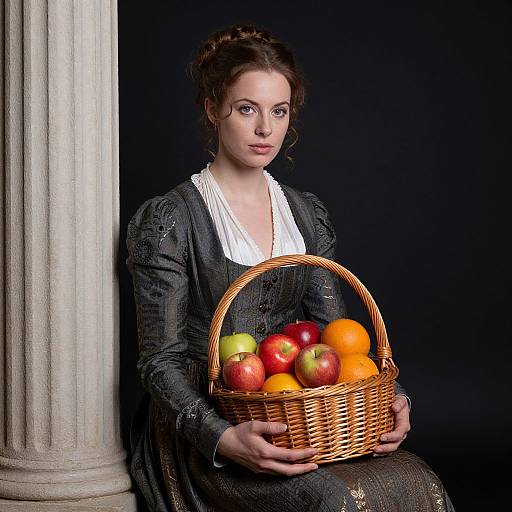 Seated Woman with Fruit Basket
