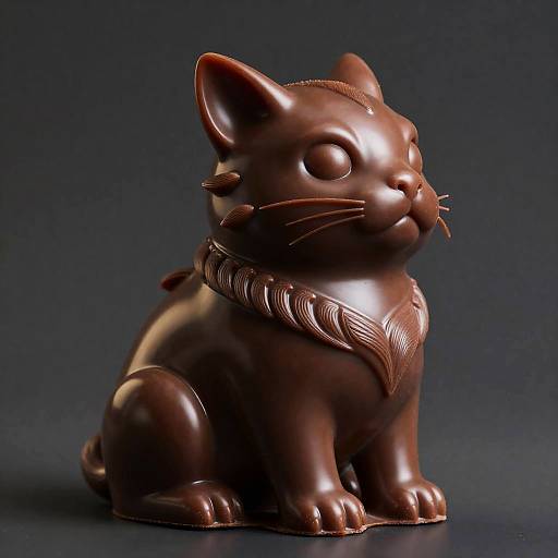 Glossy Chocolate Mythical Creature Sculpture
