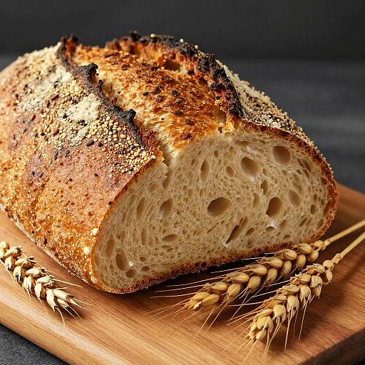 Close-Up of Seeded Artisan Bread