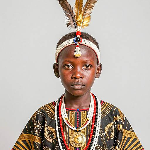 Portrait of African Child in Costume
