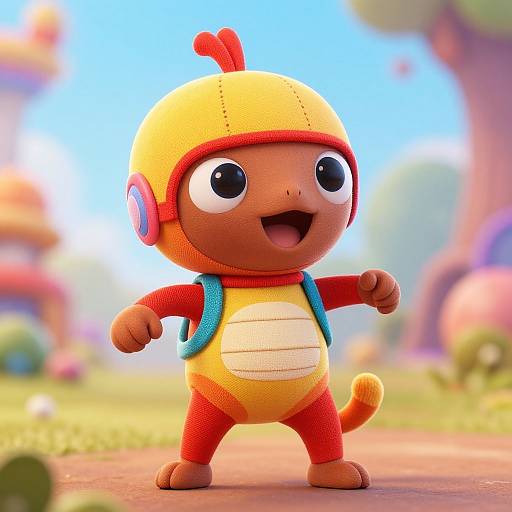 Vibrant Flippy Costume in Dynamic Pose