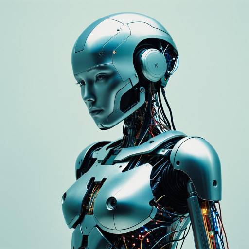 Futuristic Sentient Humanoid Robot Portrait