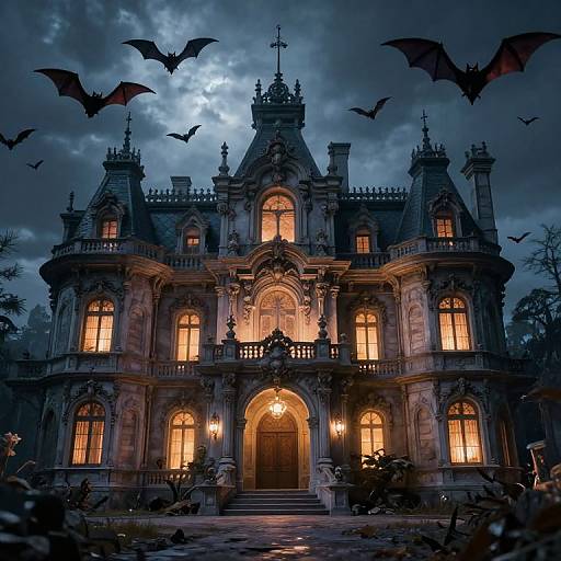 Gothic Rococo Mansion with Magic