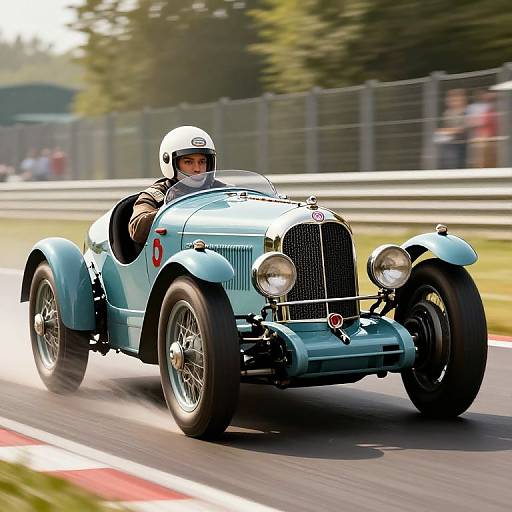 Vintage Bentley 4.5 Litre Racing Illustration