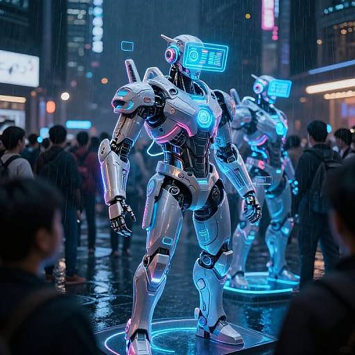 Cyberpunk Warriors Assembling Machine