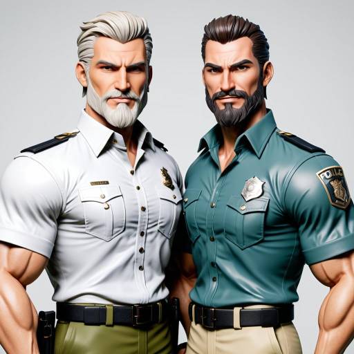 Intimate Moment Between Two Policemen