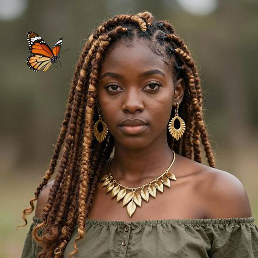 Elegant Portrait of a Young Black Woman